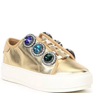 Kurt Geiger London Laney Octavia oversized Gold Jewel-Embellished Sneakers